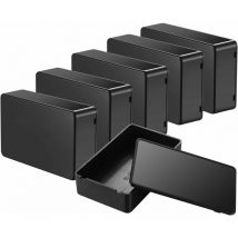 6 Pcs Junction Boxes, Plastic Electronic Enclosures Project Case, Wiring Enclosure, Wiring Connection Box for Electrical - Black
