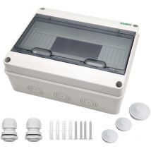 Cozevdnt - IP65 Outdoor Waterproof Electrical Box, Outdoor Waterproof Electrical Box, Installation in the garden or other outdoor areas (12 modules)