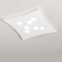Gea Luce - Ge-isotta pg gx53 plafonnier led 69x62 aluminium blanc mat gris tourterelle plafonnier d'intérieur moderne, finition métal blanc mat