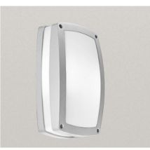G.e.a.luce - Gea led ura q led ip54 applique moderne plafonnier rectangulaire aluminium e27, finition métal gris-aluminium - Gris-Aluminium