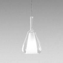 Gea Luce - lustre moderne ofelia mini s11 g9 led suspension en verre métal, verre transparent