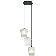 Gea Luce - numa bt3 e27 led suspension en verre blanc transparent plafonnier de décentralisation moderne