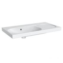 Keramag - Geberit Acanto - Lavabo 900x482 mm, sans trou, avec trop-plein, avec plage de dépose à droite, blanc 500.626.01.2