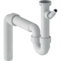 Geberit Accessoires - Siphon en tube pour éviers, avec raccord de tuyau, sortie verticale, d 40 mm 152.556.11.1
