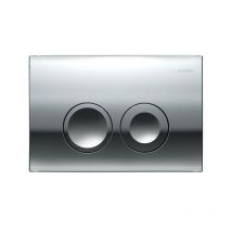 DELTA21 Gloss Chrome Dual Flush Plate delta 21 UP100 Concealed Cisterns - Geberit