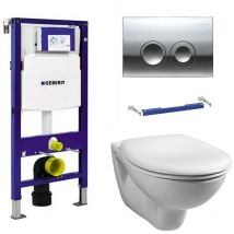 Duofix 1.12m wc Frame UP100 Delta Cistern & Delta21 Flush Plate & Pan - Geberit