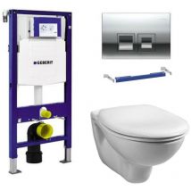 Duofix 1.12m wc Frame UP100 Delta Cistern & Delta50 Flush Plate & Pan - Geberit