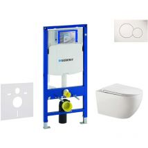 Duofix - Set con modulo di installazione, vaso wc Gaia e copriwater softclose, placca di comando Sigma01, bianco alpino SANI11CA3121 - Geberit