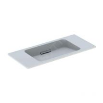 Keramag - Geberit one - Lavabo 900x400x130 mm, sans trop-plein, sans trou pour robinetterie, sortie horizontale, KeraTect, blanc