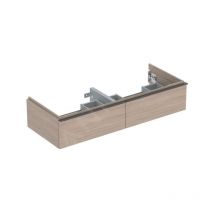 Keramag - Geberit iCon - Meuble lavabo, 118x25x48 cm, 2 tiroirs, chêne 502.314.JH.1