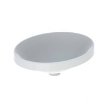 VariForm Einbauwaschtisch oval, 500x400mm, ohne Hahnloch, - Geberit