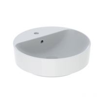 Geberit - VariForm Aufsatzwaschtisch rund, 450mm, mit Hahnloch, mit