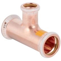 Geberit - Mapress Kupfer T-Stück reduziert, Gas, d 35mm, d1 28mm, d2 35mm