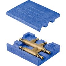 Geberit - Mepla Kreuzungs-T-Stück 612315005 ø 20x16x20mm, mit Dämmbox