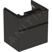 Keramag - Geberit Smyle Square - Meuble pour lavabo, 584x470x617 mm, 2 tiroirs, lave 500.352.JK.1