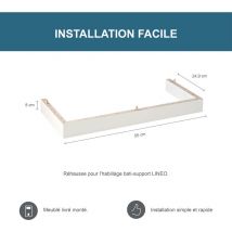 Réhausse 8cm pour coffrage/habillage Lineo pour bati support wc suspendu - Finition laquée blanche - Pour une installation pour les personnes à