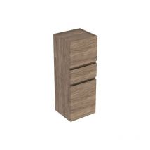 Armoire haute Geberit Renova Plan 2 portes, 1 tiroir, 390x1050x360 mm noyer hickory