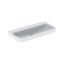 Geberit Renova Plan, lavabo, 100x48 cm, sin agujero para grifo,