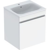Keramag - Geberit Renova Plan Set Avec Lavabo Et Armoire Basse, 1 Tiroir,