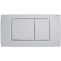 Plaque de commande Twinline 30 2 quantites, chrome mat avec bandes decoratives, brillant