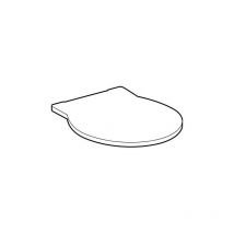 Copriwater joly con rivestimento, cerniera removibile: acciaio inox, con ammortizzatore, bianco Geberit
