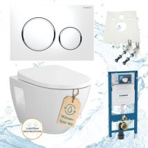 Geberit Vorwandelement Sigma Vento WC spülrandlos Komplettset Sigma20 weiß