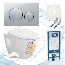 Geberit Vorwandelement Sigma Bartolo wc spülrandlos Komplettset Sigma20 chrom