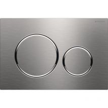 Sigma 20 flush plate for dual flush, Stainless steel, matt chrome-coated (115.882.SN.1) - Geberit