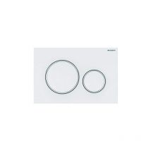 Sigma20 - Plaque de déclenchement 2 touches, blanc / blanc mat 115.882.11.1 - Geberit