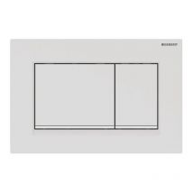 Flush plate Sigma30 for dual flush, rectangle, Matt white (115.883.01.1) - Geberit