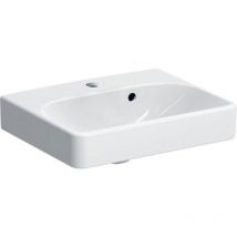 Keramag - Lavabo ge Smyle Squadroite 45x36cm con foro rubinetto. con straripamento. asym .. KeraTect