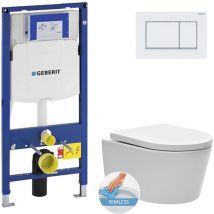 Geberit Toilet Frame + Swiss Aqua Technologies Rimless bowl + Plate (GEBSATRIMLESS-K)
