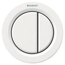 Geberit - Type 01 Pneumatic Dual Flush Plate Button for Concealed Cistern - White Alpine