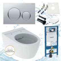 Geberit Vorwandelement Sigma iCon WC spülrandlos Komplettset Sigma20 chrom