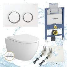 Hgmbad - Geberit Vorwandelement Omega 82 oder 98 cm Bartolo wc Drückerplatte wc Sitz SoftClose Set UP200 82 cm