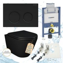 Geberit Vorwandelement Omega 82 cm Design wc spülrandlos Drückerplatte wc Sitz Komplettset