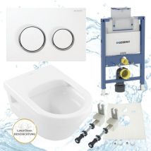 Geberit Vorwandelement Omega 82 cm Villeroy Boch Architectura wc spülrandlos Komplettset