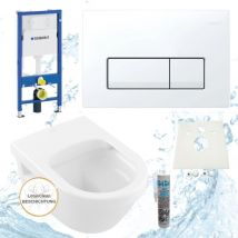 Geberit Vorwandelement Villeroy Boch Architectura wc spülrandlos Komplettset Delta50