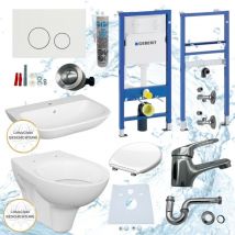 Geberit Spülkasten wc Vorwandelement Waschbecken 60 cm Armatur Bad Komplettset