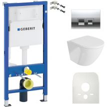 Lavita - Geberit Wc Set Mit Vorwandelement, Wand-wc Und Spülknopf