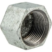 Gebo - Temperguss-Gewindefitting verzinkt Kappe Sechskant, 3/8 Zoll, Typ 300, dvgw