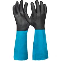Grip Tech Plus 1 paio Taglia xl (Gr 10) Guanti lunghi in gomma in nitrile, pvc e maglia di nylon interno contro sostanze chimiche, acidi, olio e