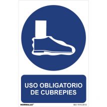 Gebotsschild 'Gebotsschild Fußabdeckung' (pvc 0,7mm) 30x40cm