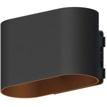 [gebraucht] B-ware Außenleuchte Außenlampe Calex Wandlampe Up Down Led Schwarz Gold Aluminium