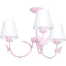 B-Ware Eko Light Kronleuchter Lampe Alice Deckenleuchte Hängeleuchte Pink 3 Flg