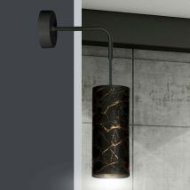 B-Ware Emibig Lighting Joni Wandlampe Leuchte Schwarz Marmoriert Textil Beleuchtung