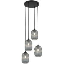 B-Ware Emibig Lighting Pendellampe Hängelampe Verdi ø30cm Lampe Glas 4 Fg Rauchgrau