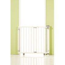 [gebraucht] B-ware Geuther Türschutzgitter Schutzgitter Babyschutz Schwenkbar Buche Weiß 65 105cm