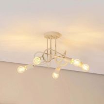 B-Ware Helam Deckenleuchte Lampe Oxford Sand Metall E27 Deckenlampe Wohnzimmer