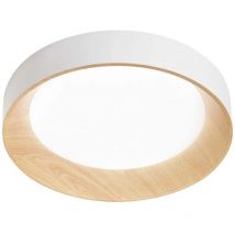 [gebraucht] B-ware Luce Ambiente Design Deckenleuchte Lampe Led Arka Weiß Holzoptik Eisen Cct 50 Cm